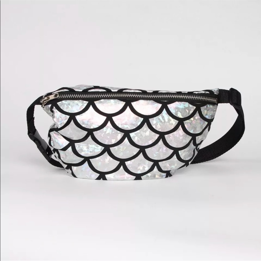 🆕Mermaid SILVER metallic Fanny Pack Or Purse